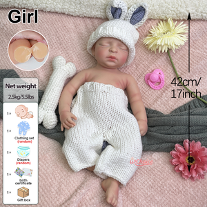 Cuddly 17 "silicona <span class=keywords><strong>Reborn</strong></span> Baby 1:1 bebé simulado suave bebé recién nacido ventas <span class=keywords><strong>originales</strong></span> de fábrica para compañía terapéutica - Product Image 4