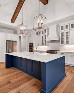 Gabinetes de <span class=keywords><strong>Cocina</strong></span> de Madera Sólida Estilo Shaker, Paneles Planos de Vidrio, Acabado Blanco Brillante, Modulares, Ecológicos, Listos para Armar, con Grifo para Fregadero - Product Image 6