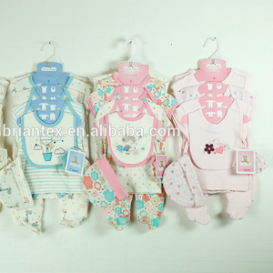 100% de algodón venta al por mayor 8 Uds conjunto ropa de bebé Pelele de juego de bebé recién nacido - Product Image 1
