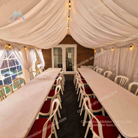 Tentes de mariage extérieures durables en PVC blanc à structure stable et de luxe en alliage d'aluminium Capacité de 1000 personnes à vendre