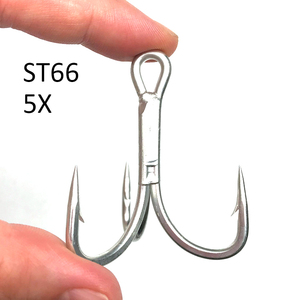 Hameçons triples TEASER ST66 5X pour la pêche au gros gibier, hameçons triples en acier au carbone de haute qualité pour la pêche au thon - Product Image 3