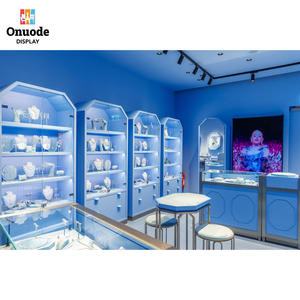 Vitrina de Exhibición de Joyería de Acero Inoxidable, Mueble de Joyería de Vidrio de Lujo Personalizado para Tiendas Minoristas, Diseño de Mostrador para Centros Comerciales - Product Image 1