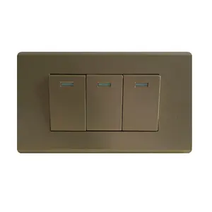 electrical switch manufacturers New Designed light switches 118*70 mm 16A wall mount 3 gang switch controller