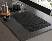 Couverture de cuisinière en silicone de style classique pour cuisinières électriques et à plaque vitrocéramique, protection de cuisinière et tapis de séchage de vaisselle