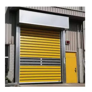 High Speed Insulated Electric High Speed Roll Up Doors Aluminum Rail Track Shutter Heavy Duty Wind Resistence Industrial Door