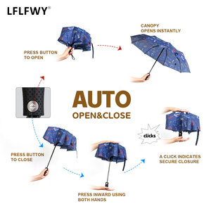 Venta caliente señoras paraguas playa impreso moda sombrilla al aire libre tres descuento al por mayor jardín paraguas motocicleta paraguas - Product Image 6
