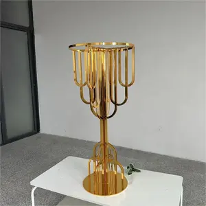 2023 new charming gold 110cm tall metal silver centerpieces for wedding party table decorations