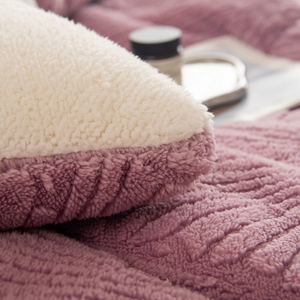 Sólido espesar Jacquard tafetán <span class=keywords><strong>Sherpa</strong></span> <span class=keywords><strong>edredón</strong></span> núcleo suave polar Cordero poliéster <span class=keywords><strong>cama</strong></span> manta cálido <span class=keywords><strong>edredón</strong></span> esponjoso <span class=keywords><strong>edredón</strong></span> para invierno - Product Image 4