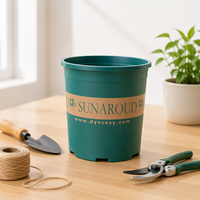 Pot Bunga PP Bentuk Meruncing dengan Alas Terintegrasi, Lubang Drainase, Finishing Matte, untuk Penggunaan di Lantai, Pusat Perbelanjaan, Ukuran Besar, Berkebun di Rumah