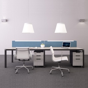 Modern Desk Partition L Shape Office <b>Table</b> Desk Workstation <b>Table</b> Luxury Office Desk Home Office Furniture 4 Person - Product Image 1