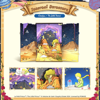 CuteBee Le Petit Prince - Kit de maison miniature DIY sous licence officielle - La Planète et la Rose avec éclairage LED