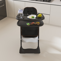 Chaise haute bébé moderne réglable en polypropylène 0-6 ans, siège d'alimentation portable pour nourrisson avec ceinture de sécurité et verrouillage silencieux