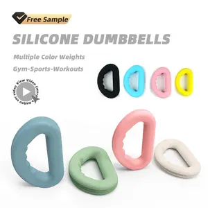 Özelleştirilmiş çoklu ağırlık kaymaz ev için spor salonu ekipmanları antreman vücut geliştirme silikon Dumbbells Yoga Pilates