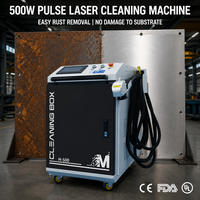 Machine de nettoyage au laser à dos haute puissance 500W, nettoyeur laser à fibre pulsée portable pour l'élimination de la rouille tenace, de la peinture et des revêtements d'huile