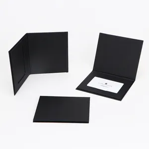 Black and white matte card paper greeting card packaging/credit card packaging with insert/card box packaging