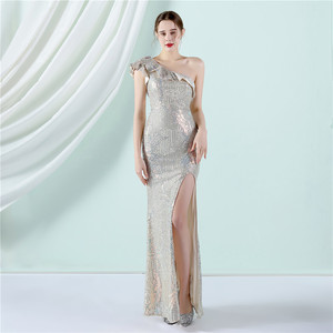 19139 #   Robe à paillettes, rêve de la haute société, rassemblement, soirée, sexy, longue, amincissante, toast, mariée - Product Image 3