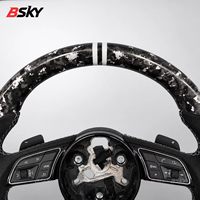 Volante de Fibra de Carbono Forjado de Alta Calidad para Volkswagen BORA, CADDY, GOLFGTI, GOLFGTD, JETTACC, POLO1.2, POLO2.0, PASSATCC
