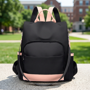 Women's Lady PU Nylon <b>Backpack</b> Large Capacity Casual Travel Rucksack Teenage Girl High Quality <b>School</b> Bookbag - Product Image 3