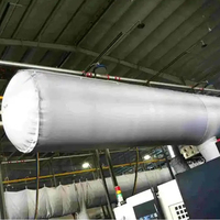 Système de conduits d'air flexibles en tissu de style industriel pour atelier de production, capacité de débit d'air élevée, faible coût d'entretien