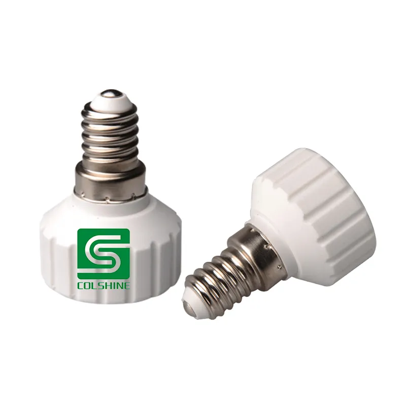 White E14 To GU10 Lamp Holder Light Bulb Converter Adapter