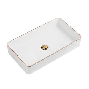 Nouveauté, articles sanitaires pour <span class=keywords><strong>WC</strong></span>, lavabo de salle de bain moderne, lavabo <span class=keywords><strong>sur</strong></span> plan, lavabo en céramique blanche, lavabo pour se laver les mains - Product Image 3