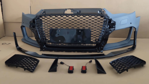Conjunto de Parachoques Delantero para Auto A3 S3, Estilo <span class=keywords><strong>RS3</strong></span>, Kits de Carrocería con Rejilla Negra para <span class=keywords><strong>Audi</strong></span> A3 S3 8V 2013 2014 2015 <span class=keywords><strong>2016</strong></span> - Product Image 4