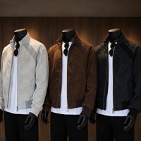Maßgeschneiderte Modische Streetwear Retro Schwarze PU-Lederjacke für Herren, Locker Geschnitten, Reverskragen Lässiger Mantel Hersteller