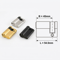 Serrure demi-cylindre en laiton Euro ANSI Grade 2 de 45 mm Wellone haute sécurité pour porte en bois avec 3 clés