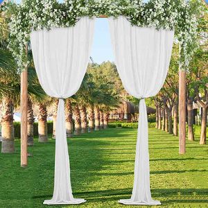 Toile de fond élégante en voile pour décoration de fête de mariage ou d'anniversaire en extérieur, style européen, pour photographie - Product Image 1
