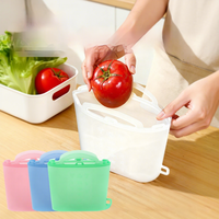 Sac de conservation alimentaire en silicone de qualité alimentaire, réutilisable, compatible congélateur et micro-ondes, pour la préparation des repas et les collations en cuisine