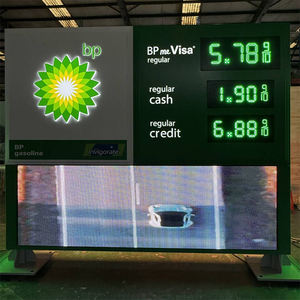 Panneau publicitaire numérique LED couleur pour station-service, affichage des prix du carburant, écran numérique extérieur, panneau publicitaire sur poteau, panneau logo extérieur, panneau monument. - Product Image 6