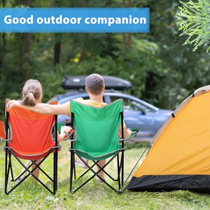 Factory Wholesale Custom Logo Outdoor Portable Folding Metal Beach Armchair Foldable Lightweight Camping Travel Fishing <b>Chair</b> - Product Image 5