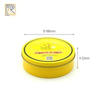 Petite boîte en métal circulaire de haute qualité avec couvercle Impression personnalisée Convient aux boîtes en métal telles que la crème capillaire et la pommade