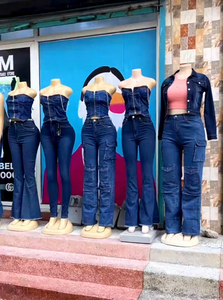 Jeans <span class=keywords><strong>skinny</strong></span> déchirés <span class=keywords><strong>taille</strong></span> <span class=keywords><strong>haute</strong></span> pour femmes, pantalon en denim extensible délavé pour le streetwear, la tenue quotidienne, toutes saisons - Product Image 4