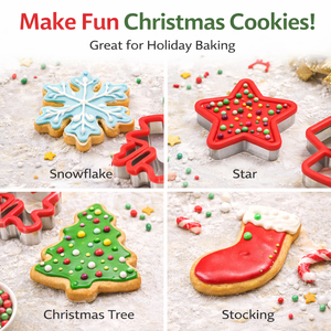 <span class=keywords><strong>Tagliabiscotti</strong></span> Ecologico per Natale, 1 Pezzo, con Impugnatura in Silicone, Stampi per Biscotti a Forma <span class=keywords><strong>di</strong></span> <span class=keywords><strong>Fiocco</strong></span> <span class=keywords><strong>di</strong></span> <span class=keywords><strong>Neve</strong></span>, Stella, Albero e Calza - Product Image 4