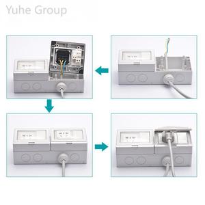 Prise murale américaine standard étanche à panneau tactile 10A non mis à la terre pour extérieur, boîtier inférieur résistant aux éclaboussures pour salle de bain - Product Image 4