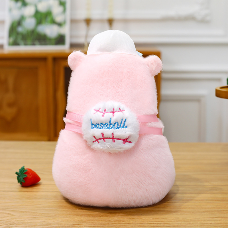 Casquette de baseball rose capybara-25cm