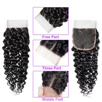 Vente en gros 30 pouces 3 faisceaux d'extensions de cheveux brésiliens grade 12A faisceaux de vague d'eau avec fermeture