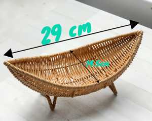 Banana Boat Rattan <b>Basket</b> Handwoven Natural Wicker <b>Display</b> Bowl 29x14.5cm Home Decor OEM Supplier Vietnam - Product Image 2