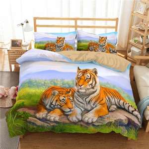 Factory Price 3piece Bedding for Lightweight <strong>Duvet</strong> <strong>Cover</strong> and Pillowcase Colorful <strong>Horse</strong> Printing QUEEN KING Size - Product Image 6