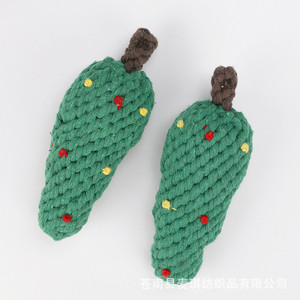 Jouet à mâcher pour chien en forme de sapin de Noël, 115g, 18cm, pour la dentition et le nettoyage des dents, petit jouet pour chiot, origine Cangnan - Product Image 1