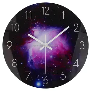 Модные настенные часы с изображением вселенной, звездного неба, домашний декор, кварцевые аналоговые часы, креативные роскошные акриловые декоративные настенные часы 3d