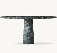 Table ronde en marbre de luxe, mobilier de salle à manger, design artistique, villa, vente directe d'usine, personnalisable