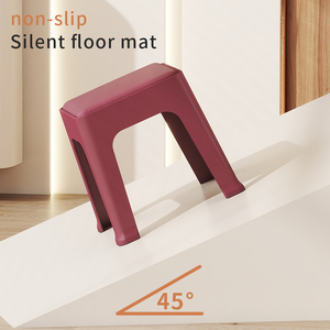 Modern Minimalist Plastic <strong>Stool</strong> with Soft Padded Seat Stackable Design Space-Saving for Home <strong>Office</strong> - Product Image 5
