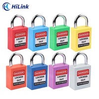 Cadenas de sécurité industriel LOTO noir, anse en acier de 6 mm, certifié CE/OSHA/ISO9001, marque HiLink, garantie 1 an, prévient les risques