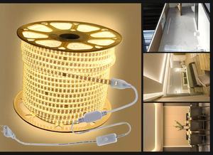 Bande LED SMD2835 5050 5730 à double et triple rangée, haute luminosité, étanche, haute tension, flexible, couleur unique ou RVB - Product Image 6