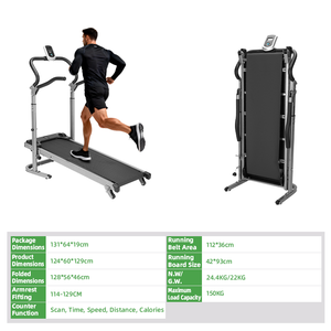 Cinta <span class=keywords><strong>de</strong></span> correr mecánica plegable Manual, equipo deportivo, gran oferta - Product Image 4