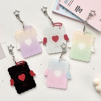 Porte-cartes en acrylique Premium 3 pouces bicolore Ailes d'ange, Étui rigide pour cartes photo et badges d'identification, et Protecteur de cartes de haute qualité