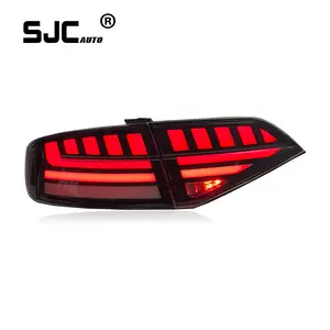 SJC lampu ekor mobil otomatis untuk 2009-2012 Audi A4 A4L rakitan lampu belakang LED modifikasi lampu ekor