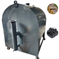 Gran oferta, horno de coalificación tipo carbón móvil, máquina móvil para hacer carbón, máquina móvil de carbonización de carbón